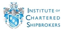 Official logo of the Institute of Chartered Shipbrokers with blue crest and maritime symbols.