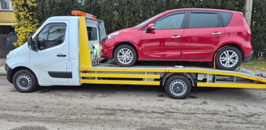 Transport pojazdów do klientów, transport na zamówienie, Pomoc drogowa SAFECAR