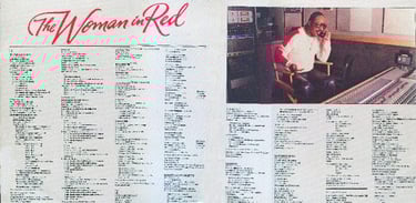 The Woman In Red album inner jacket