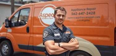 Aspeco appliance repair technician cargo van Los Angeles California
