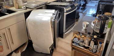 GE gas stove and LG dishwasher repair Bellflower California