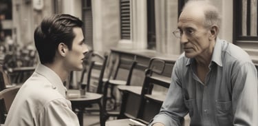 A warm, inviting home setting with soft clouds in the background, symbolizing comfort and care.