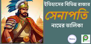  বিভিন্ন রাজা ও তাদের সেনাপতির নামের তালিকা