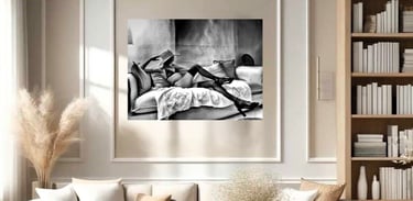 Exemple d'un tirage photo dans un salon
