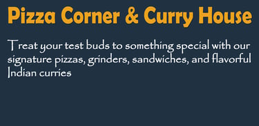 pizza corner and curry house , fresh pizza and Indian curry in Ludlow, MA