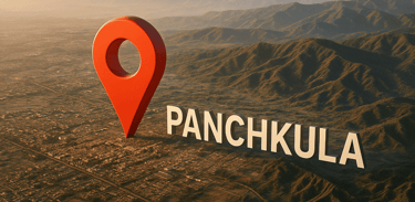 panchkula location pin on map