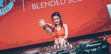 Party DJ in a Chivas Party in Phnom Penh Cambodia