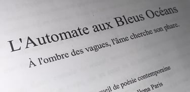 un extrait d'un manuscrit de poésie