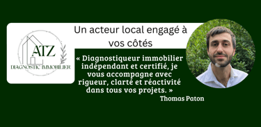 Portrait du diagnostiqueur immobilier certifié, Thomas Paton - ATZ Diagnostic Immobilier