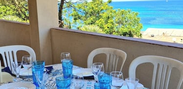 terrace overlooking the sea