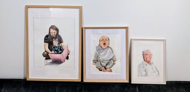 Drie kaders met ander formaat op een rij