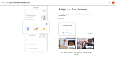 Google business profile setup add business photos