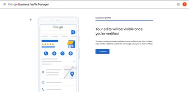 Google business profile setup last step