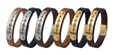 six leather bracelets picture