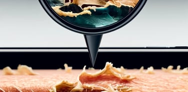 super realistic image illustrating the peeling of skin, capturing the intricate details and the process of skin r