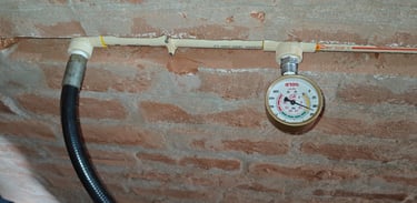 Cpvc plumbing pipe Hydro water pressure testing