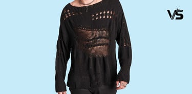 details about distressed sweater