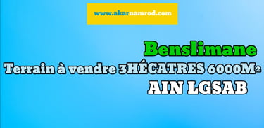 Terrain à vendre benslimane mohammedia
