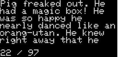 Arduboy The Pig and the Box, Pig Freaked Out!