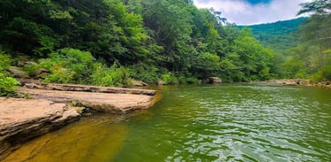 Soddy Daisy, TN - Standing in the blue hole at Big Soddy Creek Gulf
