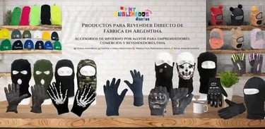 Productos para revender directo de fábrica en Argentina: guantes térmicos, pasamontañas, cuellos pol