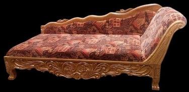 Teak Wood Chaise Lounge Sofa – Luxury Handmade Furniture