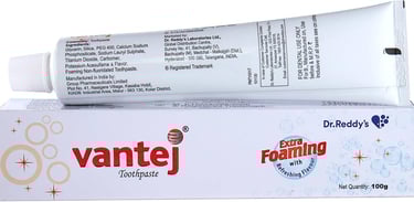 a image showing vantej toothpaste tube