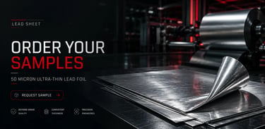 50 micron ultra-thin lead foil sheet