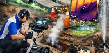 chaotic leak detection scene