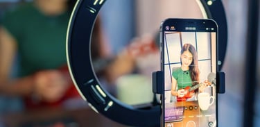 Gravação de edição de conteúdos para redes sociais