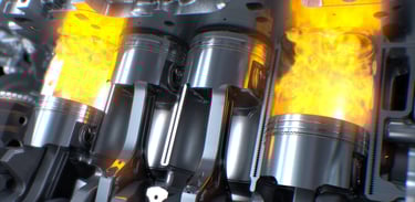 un moteur a explosion après décalaminage