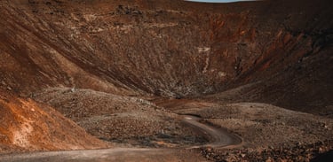 driving through volcano