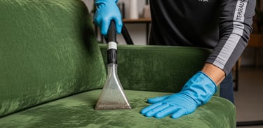Чистка тканевых диванов без разводов