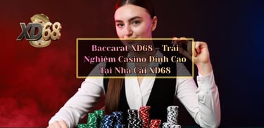 Khám phá trò chơi Baccarat XD68 – sảnh casino trực tuyến đẳng cấp với dealer xinh đẹp, tỷ lệ thắng cao và khuyến mãi hấp dẫn.