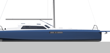 M44 Transat sail yacht design starboard exterior