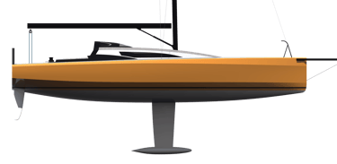 M36 Duo sail yacht design starboard exterior