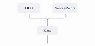 Comparison showing how different credit scoring models interpret the same data to produce different 