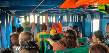 Passenger boat going to Jomalig Island