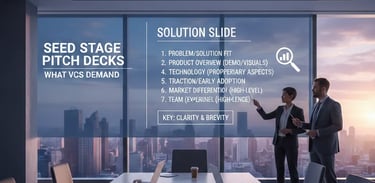 Seed Stage Pitch Decks: What VCs Demand on the Solution Slide