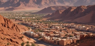 A large rock formation with a building in the middle of it