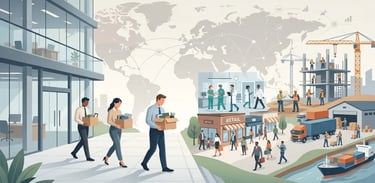 Illustration of layoffs and low global unemployment