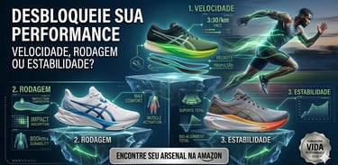 Diferenças entre tênis de velocidade, rodagem e estabilidade. Vida Performance.