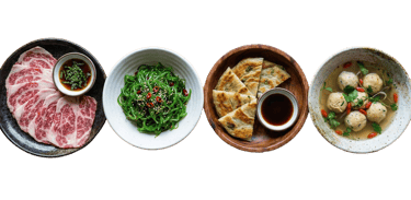 Healthy functional hotpot side dishes, featuring vibrant vegetables, fermented sides, and nutrient-rich ingredients.