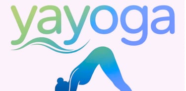 logo marque yayoga une position de yoga sur une vague: une illustration
