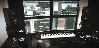 The Sessionz Services home studio used for audio production and podcast editing