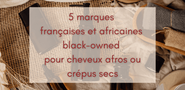 5 marques françaises et africaines black-owned pour chveux afros ou crépus secs