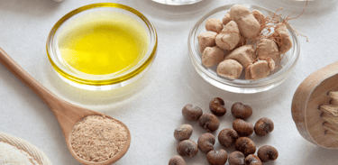 Les différents produits issus du baobab : huile, pulpe, graines