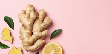 Du gingembre et une rondelle de citron