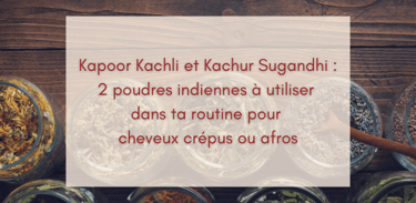Kapoor Kachli et Kachur Sugandhi :2 poudres indiennes à utiliser dans ta routine pour cheveux crépus