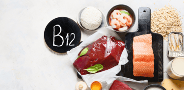 Aliments qui contiennent des vitamines B12 : foie, crevettes, œ, céréales…